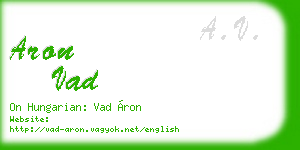 aron vad business card